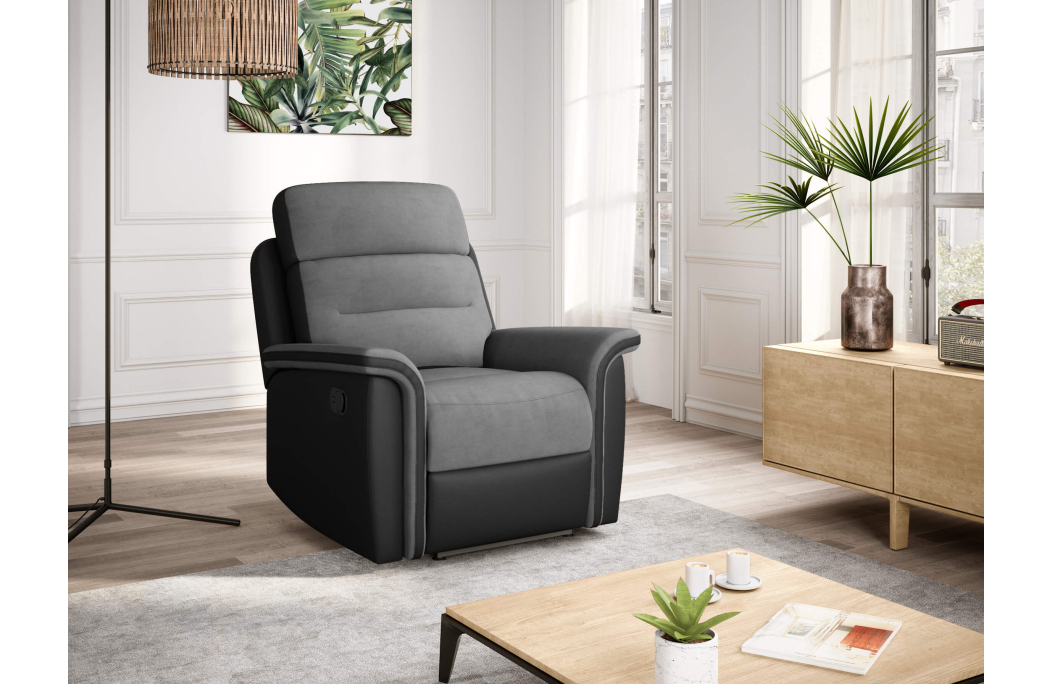 Fauteuil de Relaxation 1 place en Microfibre / Simili LÉON