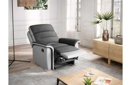 Fauteuil de Relaxation 1 place en Microfibre / Simili LÉON