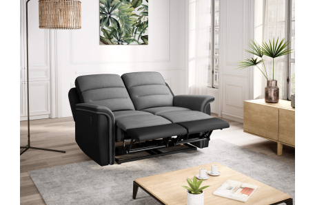 Canapé de Relaxation 2 places Microfibre / Simili LÉON