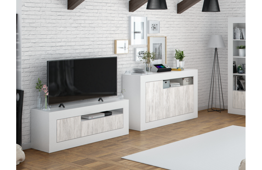 Meuble TV design GWEN 3 portes L139cm