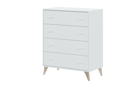 Commode scandinave ZORA 4 tiroirs L77,5cm X P40cm x H95cm