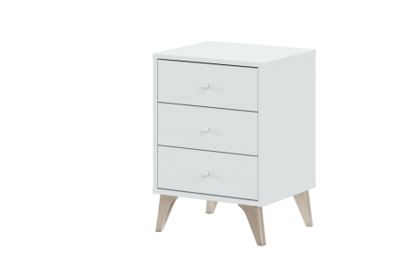 Chevet scandinave ZORA 3 tiroirs L40cm x H56cm