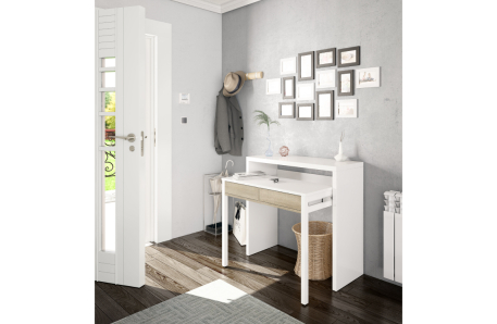 Bureau extensible CLEA 2 tiroirs L99cm