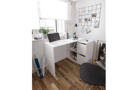 Bureau d'angle modulable SMART avec rangement L120cm