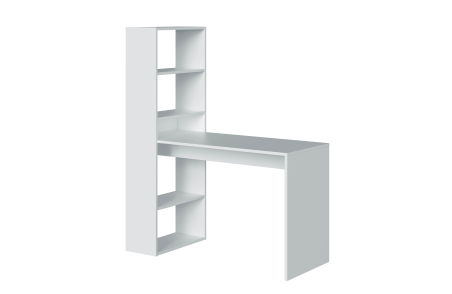 Bureau ADELE avec étagère de rangement réversible intégrée L120cm X P53cm X H144cm