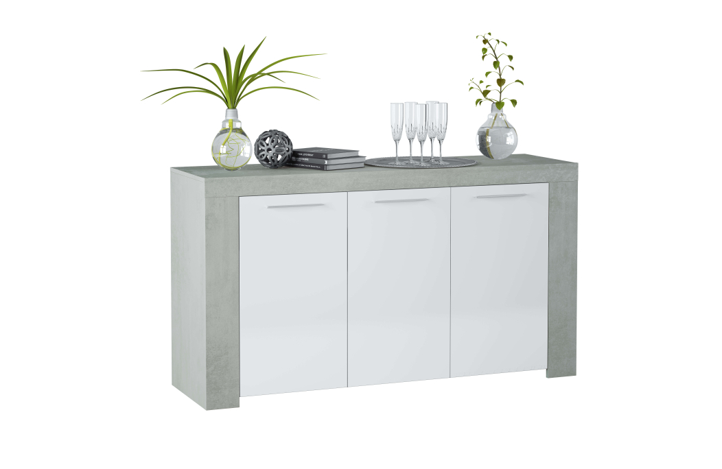 Buffet WENDY 3 portes et 3 tablettes L144cm
