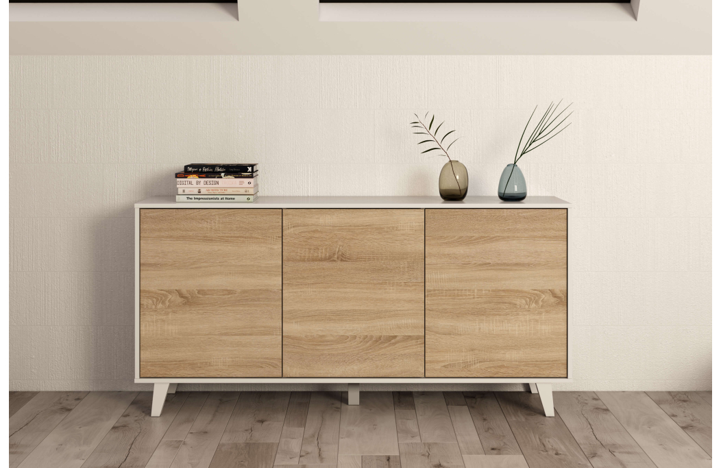 Buffet scandinave ABBY 3 portes L154cm
