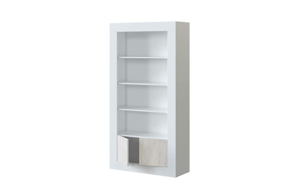 Bibliothèque GWEN 4 tablettes et 2 portes L94cm x H181cm