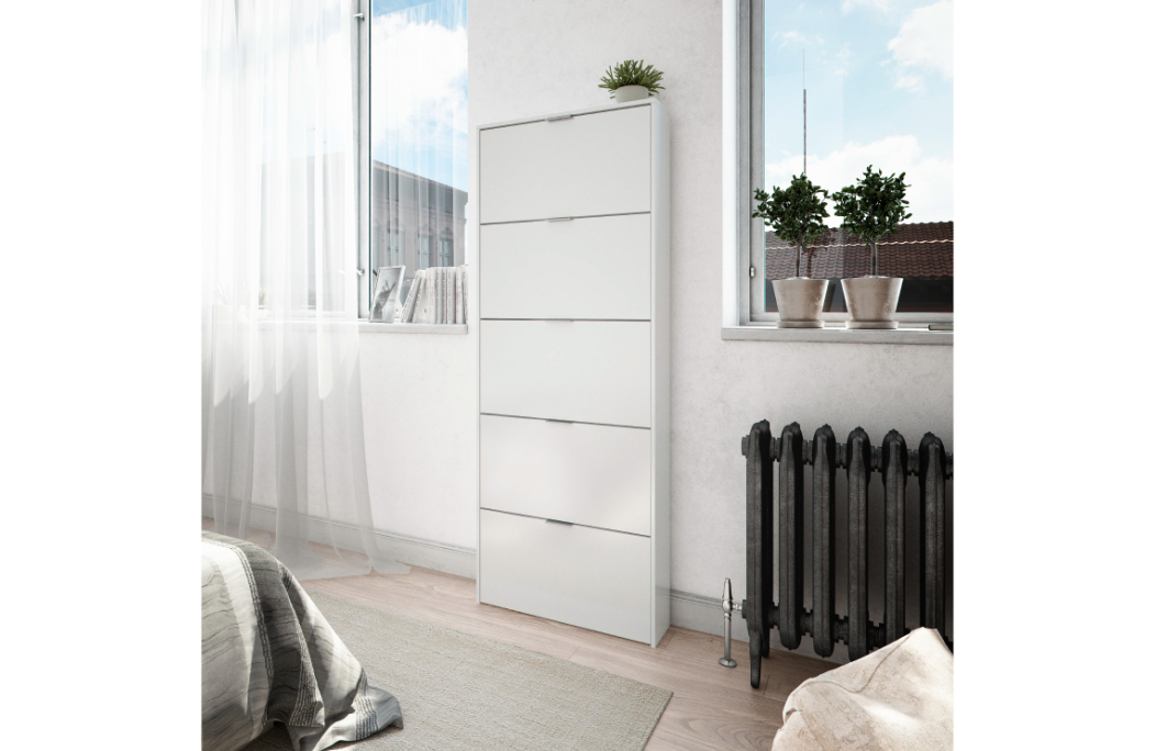 Meuble à chaussures ARIANE 5 abattants (15 Paires) L70cm x H180cm