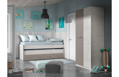 Armoire enfant MAUD 2 portes L90cm x H200cm