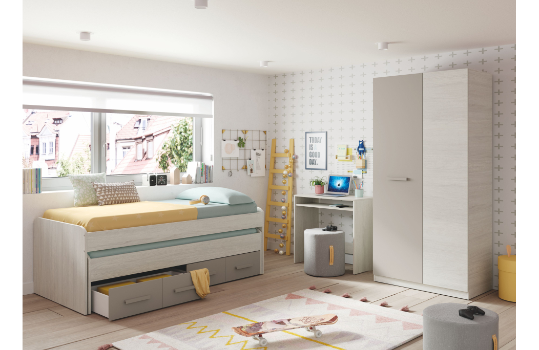 Armoire enfant MAUD 2 portes L90cm x H200cm