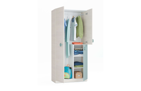 Armoire enfant CYANN 3 portes L90cm x H200cm