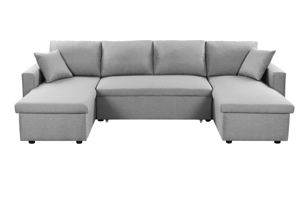 Canapé d'Angle Panoramique MARIA Convertible en tissu
