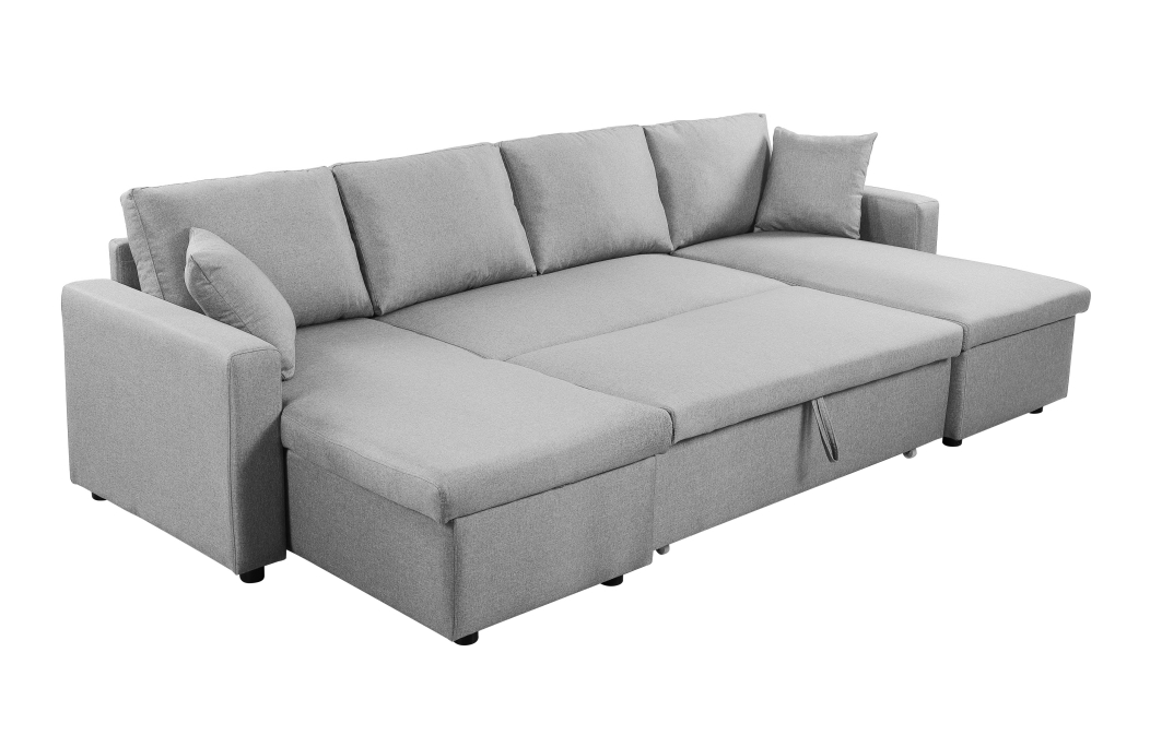 Canapé d'Angle Panoramique MARIA Convertible en tissu