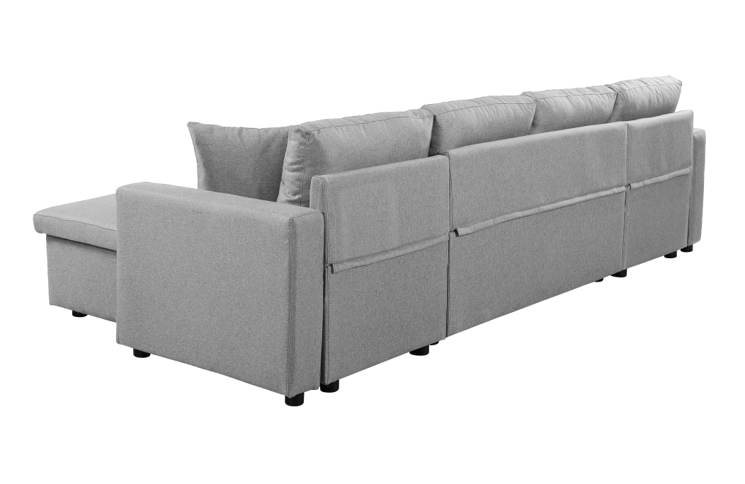 Canapé d'Angle Panoramique MARIA Convertible en tissu