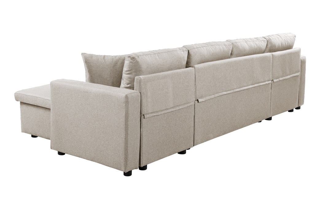 Canapé d'Angle Panoramique MARIA Convertible en tissu