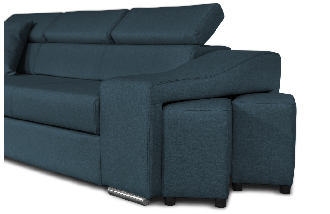 Canapé d'Angle ELONA Convertible en Tissu