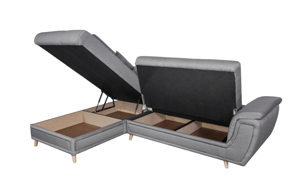 Canapé d'angle FLAVIE convertible en tissu