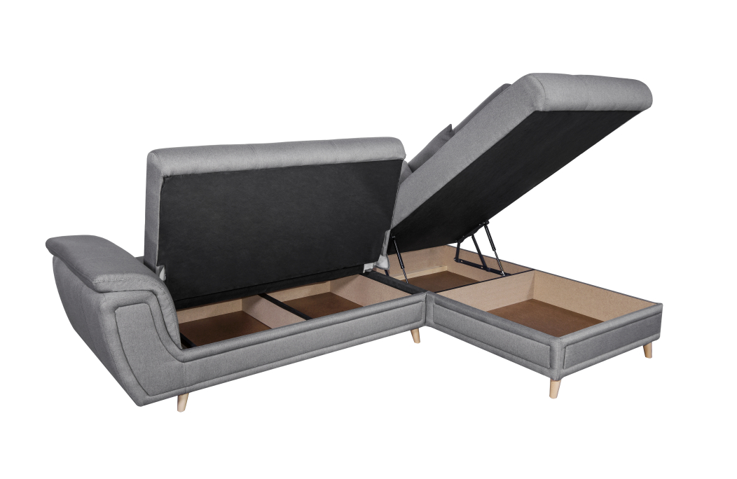 Canapé d'angle FLAVIE convertible en tissu