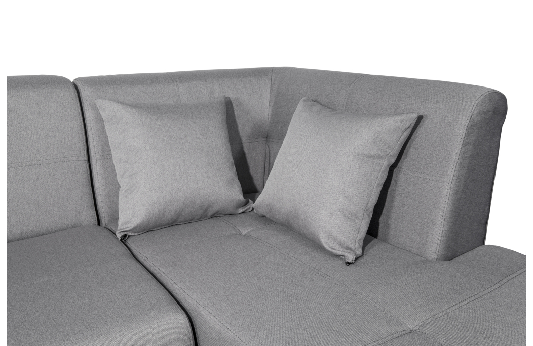 Canapé d'angle FLAVIE convertible en tissu