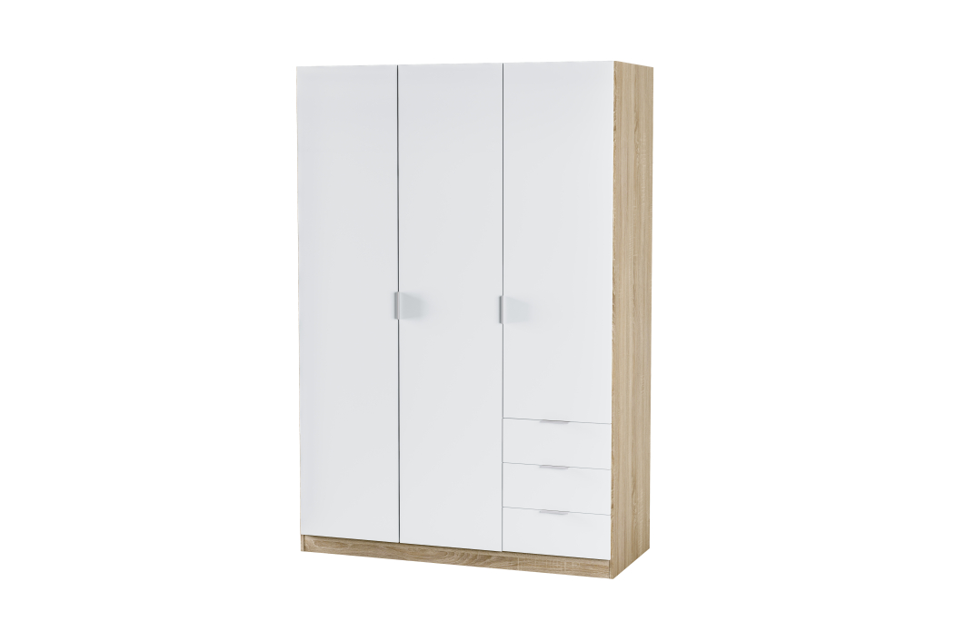 Armoire NINA 3 portes et 3 tiroirs L121 x H180 cm