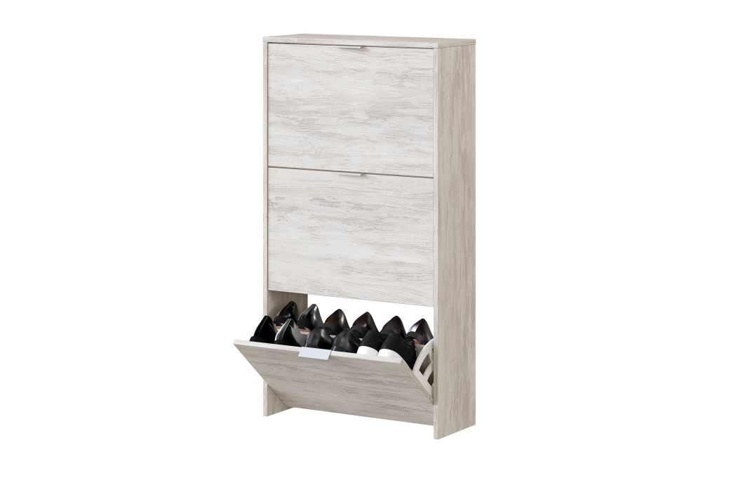 Meuble à chaussures NOLAN 3 abattants (18 Paires) L60cm x H113cm