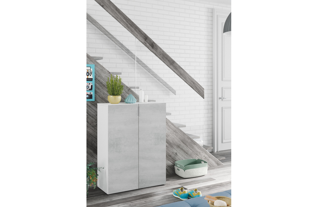 Meuble à chaussures CARLA 2 portes (12 Paires) L72 x H103cm