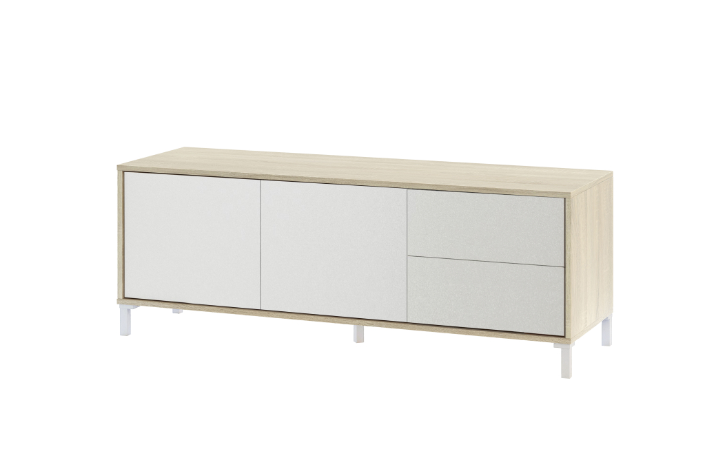 Meuble TV AMAYA 2 portes et 2 tiroirs L130cm