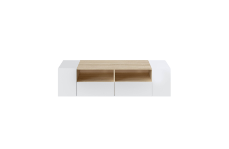 Meuble TV ALICE 4 portes et 2 niches de rangement L138cm