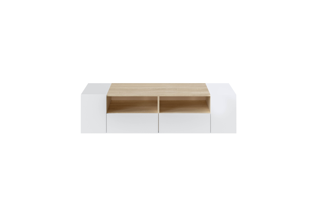 Meuble TV ALICE 4 portes et 2 niches de rangement L138cm