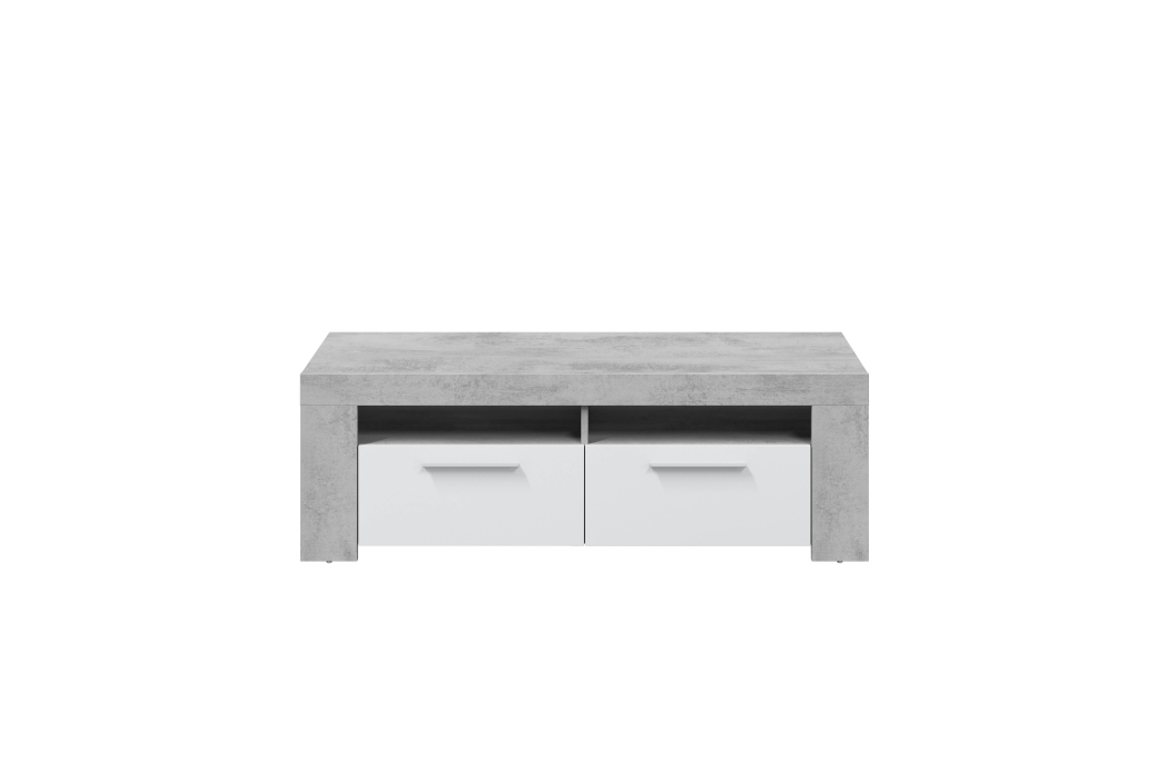 Meuble TV WENDY 2 portes et 2 niches de rangement L120cm