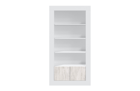 Bibliothèque GWEN 4 tablettes et 2 portes L94cm x H181cm