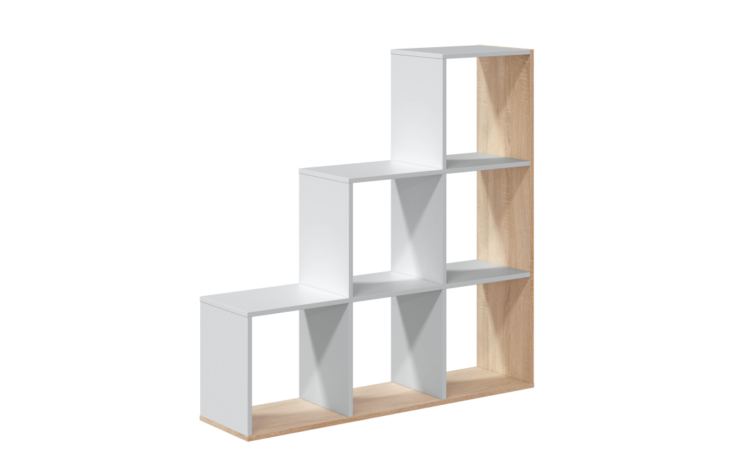 Bibliothèque escalier JADE avec 6 cubes L108cm x H110cm