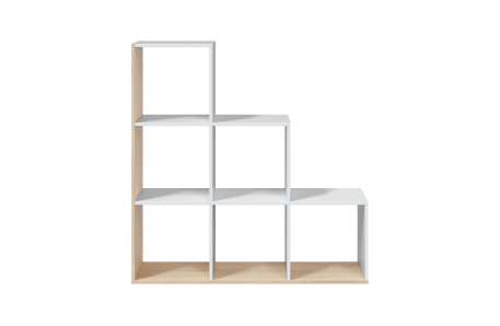 Bibliothèque escalier JADE avec 6 cubes L108cm x H110cm