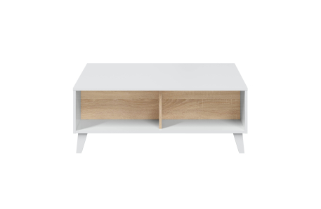 Table basse ABBY avec panneau central relevable L100cm x P68cm