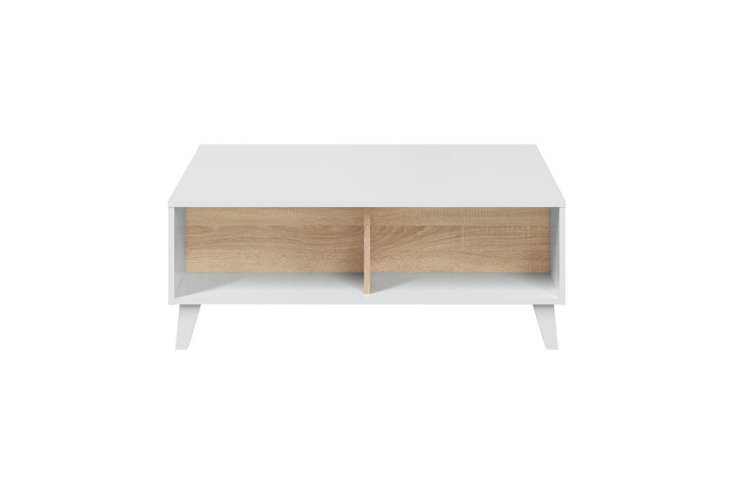 Table basse ABBY avec panneau central relevable L100cm x P68cm