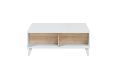 Table basse ABBY avec panneau central relevable L100cm x P68cm