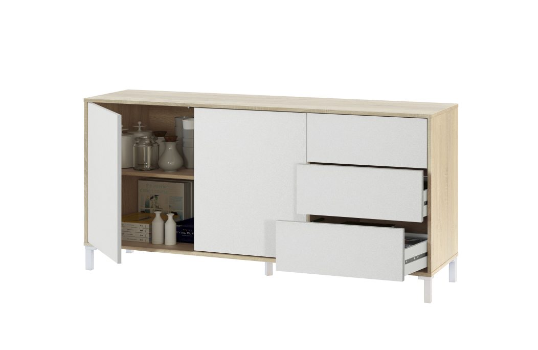 Buffet AMAYA 2 portes et 3 tiroirs L154cm