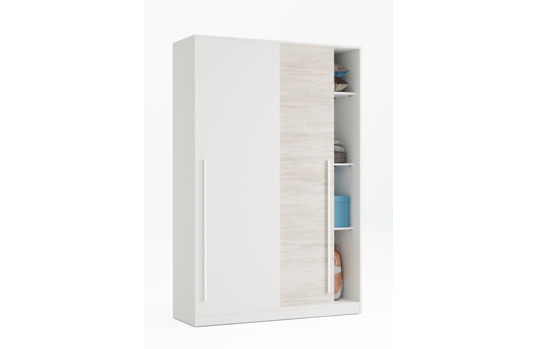 Armoire penderie MYA avec portes coulissantes L120 x H200cm