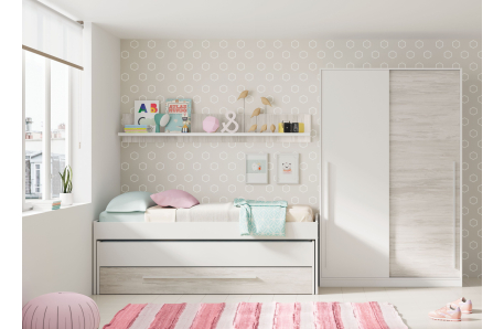 Armoire penderie MYA avec portes coulissantes L120 x H200cm