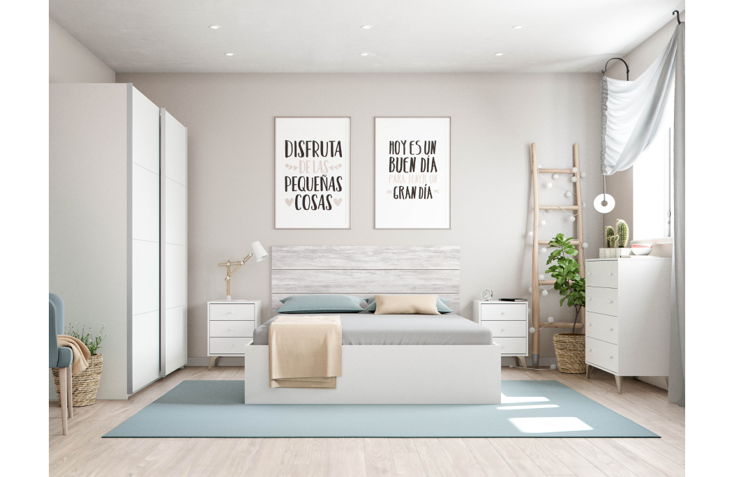 Armoire penderie FÉLIA avec portes coulissantes L150 x H200cm