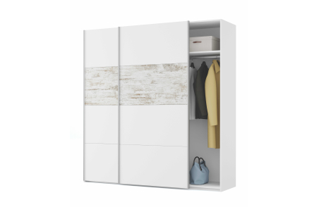Armoire penderie EMMA avec portes coulissantes L180 x H200cm