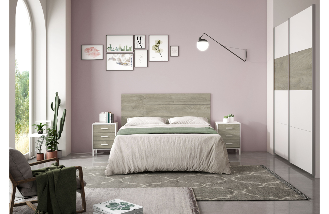 Armoire penderie EMMA avec portes coulissantes L180 x H200cm