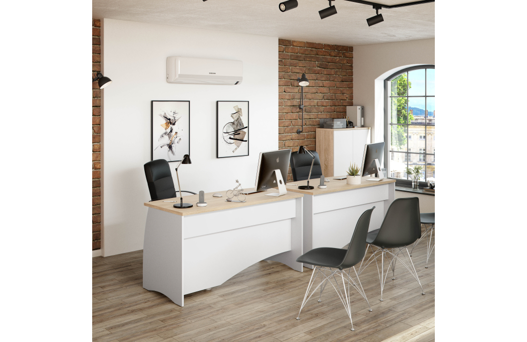 Bureau ROY avec caisson de 3 tiroirs L136cm
