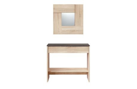 Console d'entrée ELVIE avec tiroir et miroir