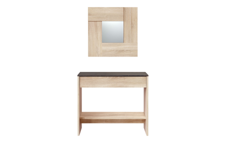 Console d'entrée ELVIE avec tiroir et miroir
