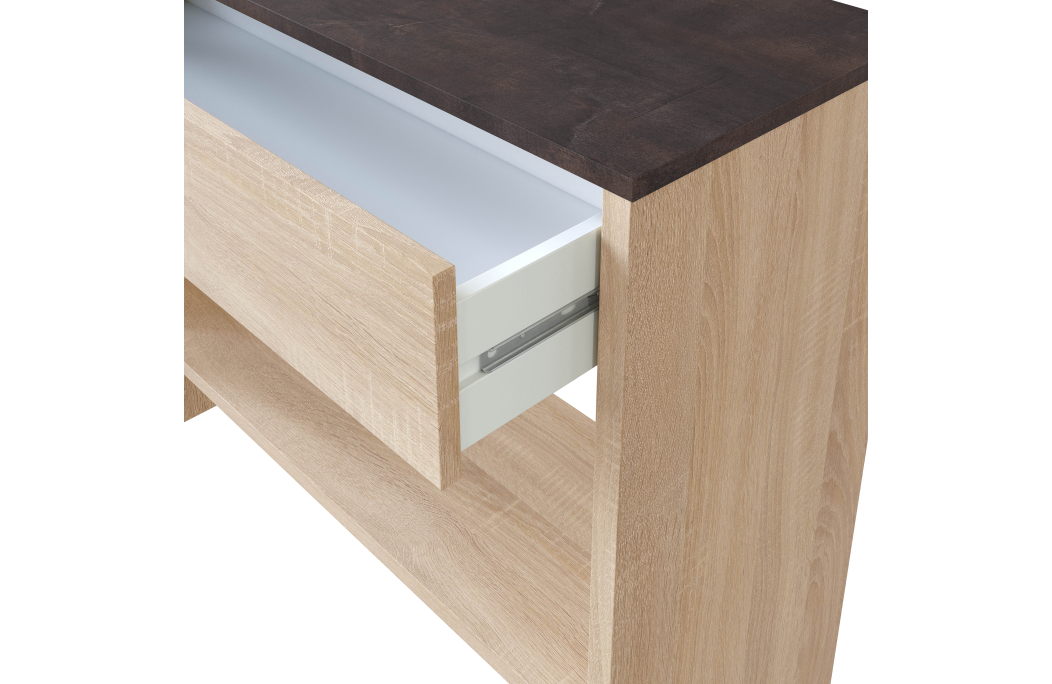 Console d'entrée ELVIE avec tiroir et miroir