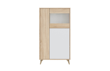 Vitrine LAURA 3 portes avec étagères L77 x H142cm