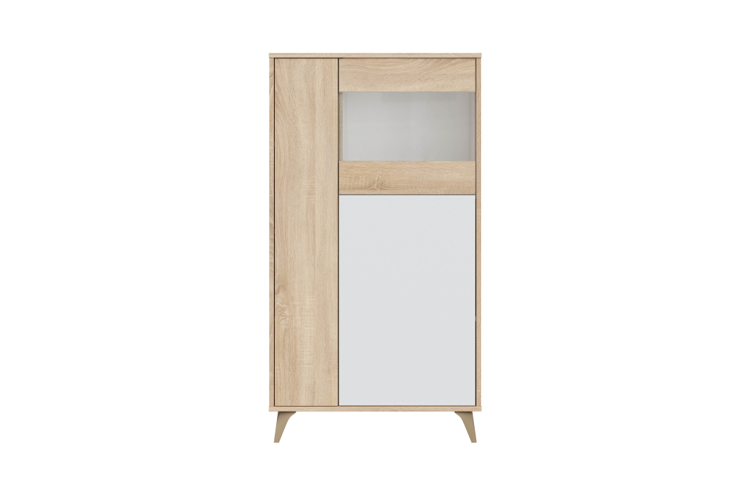Vitrine LAURA 3 portes avec étagères L77 x H142cm