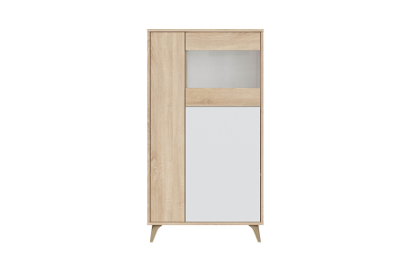 Vitrine LAURA 3 portes avec étagères L77 x H142cm